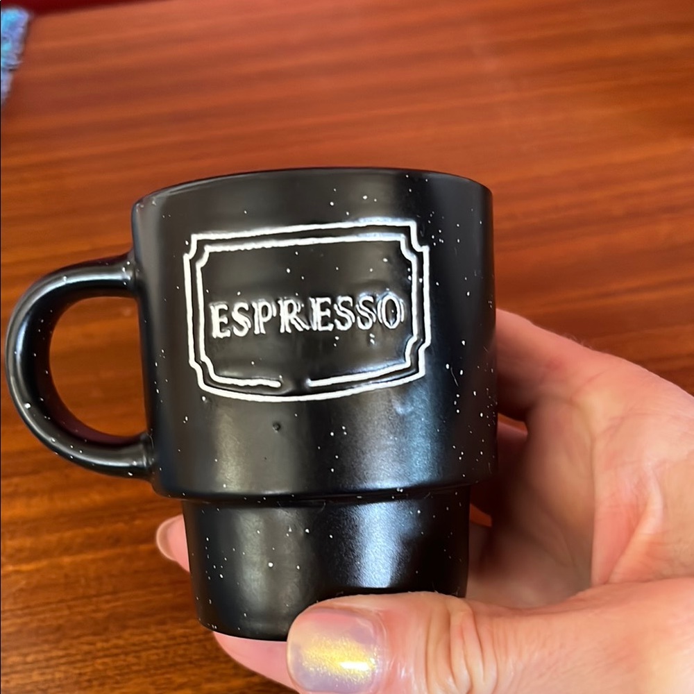 Black with white lettering Market MRKT Finds espresso Mug set - Picture 11 of 14